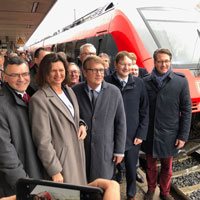 Einweihung Neufahrner Kurve mit Andreas Scheuer, Hans Reichhart, Florian Herrmann, Ilse Aigner und Ronald Pofalla