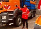 Verkehrsminister Reichhart bei der Pressekonferenz zum Winterdienst an der Straßenmeisterei in Gersthofen