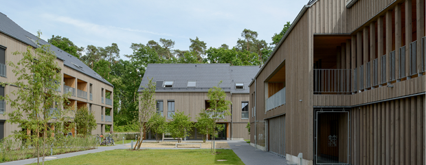 Blick in den Innenhof der Wohnanlage in der Heinrich-Held-Straße in Nürnberg-Katzwang